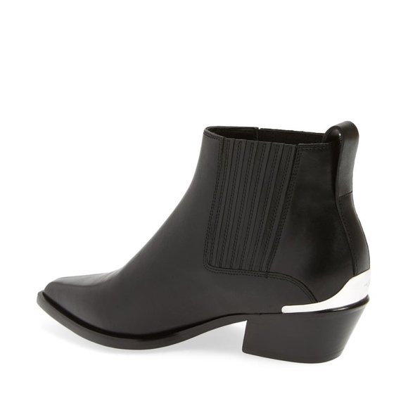 $500 RAG & BONE Westin Bootie CUBAN BLACK LEATHER LOGO CHUNKY 40 (DC9.5) - Picture 3 of 12